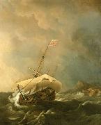 Willem van, An English Ship in a Gale Trying to Claw off a Lee Shore